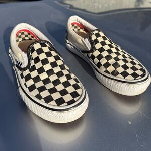 Vans Black and White Checkered Kids Sneakers